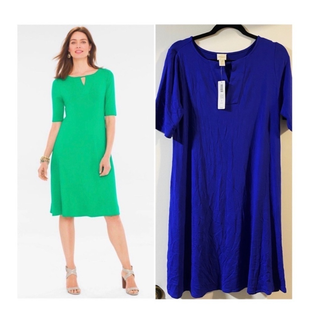 CHICO’S Royal Blue T Shirt Dress
